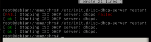 restarting dhcp server